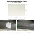 thumbnail image 5 of 8x11 inch Leather Repair Patch Tape, Self Adhesive Vinyl Repair Kit for Couch, Car Seat, Sofa, Boat Seat, Upholstery.Bonded Leather Repair Roll (2Pcs,Beige White), 5 of 6