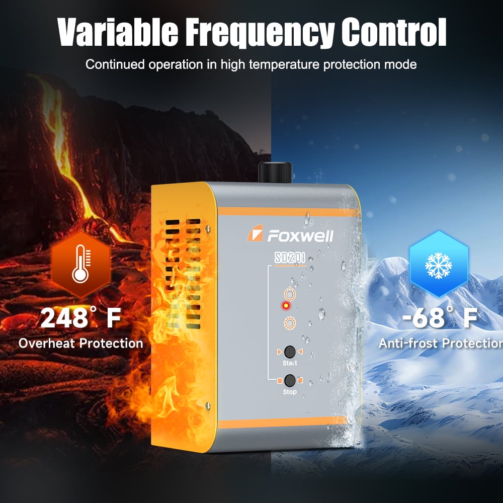 Foxwell SD201 Car Smoke Leak Detector for All Systems Automotive Smoke Machine EVAP Vacuum Leakage Locator Diagnostic Tool