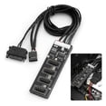 thumbnail image 2 of 9Pin USB Header Splitter, USB 2.0 Header Splitter with SATA Power Cable, Internal USB Hub for CPU/RGB Light/Printer, 2 of 5