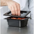 thumbnail image 2 of TrueCraftware- 1/6 Size Solid Polycarbonate Handled Food Pan Lid Black Color- Food Storage Container Cover Restaurant Commercial Hotel Pans Cover for Food Prep Fruits Vegetables Beans Corns, 2 of 5