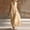 Khaki, variant on Women's Mandarin Collar Sleeveless Maxi Dress with Frog Buttons, Linen-Blend Caftan, Ethnic Style Casual Beach Cover Up Black XXL