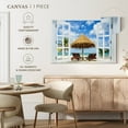 thumbnail image 4 of Elephant Stock Window To Paradise Beach Wall Art - Horizontal Canvas Wall Art - Living Room Wall Decor - Beach Canvas - White And Green Decor - 39" x 26", 4 of 4