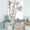 thumbnail image 2 of Designart ' Palm Bamboo Detail On White III ' Traditional Canvas Wall Art Print, 2 of 4