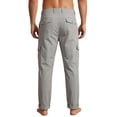 thumbnail image 6 of Mens Cotton Linen Golf Dress Pants with Cargo Pocket Classic Fit Flat Front Hidden Expandable Waist No Iron Wrinkle Free Business Casual formal Work to Weekend Big and Tall Size M-3XL Gray, 6 of 6