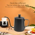 thumbnail image 3 of 350ML Gooseneck Pour Over Coffee Kettle, Food Grade 304 Stainless Steel, Uniform Extraction, Gooseneck Coffee Kettle Suitable for Home, Office, Cafe, Coffee Shop, Etc, 3 of 6
