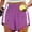 Purple, variant on Olyvenn Stylish Trendy Sweat Shorts Women Elastic Waist Contrast Binding Athletic Workout Tennis Shorts Sporty Booty Shorts Black XXL