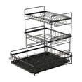 thumbnail image 3 of 3-tier Multifunctional Bowl Storage Rack Plate Rack Draining Board Dishhanger Dish Rack Draining Rack Tableware Cup Bowl Holder Chopsticks Rack Cutting Board, 3 of 8