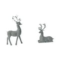 thumbnail image 5 of QSTDGVPW 1 pair reindeer deer figurines shelf decor versatile desktop collection tabletop Silvery, 5 of 9