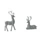 thumbnail image 5 of Juego de 2 Estatuas de Ciervos Soledad Decorativas Plateado, 5 of 10