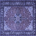 thumbnail image 1 of Ahgly Company Machine Washable Indoor Square Persian Blue Traditional Area Rugs, 4' Square, 1 of 4
