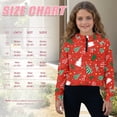 thumbnail image 7 of Xoenoiee Christmas Tree Star Print Girls Half Zip Sweatshirts Fleece Stand Collar Long Sleeve Hoodies Xmas Oversized Pullovers with Pocket, Size 7-8 Years, 7 of 7