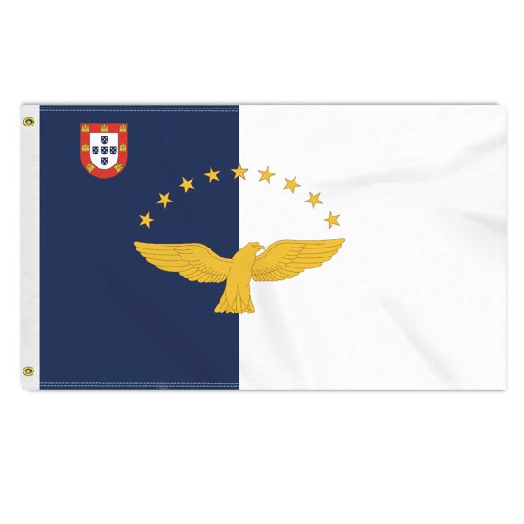 shiyou-3×5 FT Azores Flag, Large 100D Portugal Azorean Outdoor Banner,Doube Side Printing Decor For Patio Garden With Brass Gromment