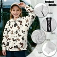 thumbnail image 6 of Uorisanigo Girls Half Zip Sweatshirt Fall Fashion Outfits Clothes Cute Dachshund Long Sleeve Pullover Crop Tops Drop Shoulder Pullover Jackets Athletic Tops for Sports and Daily Wear, 6 of 7
