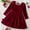 Red, variant on NAISIBABY Girls Princess Dress, Square Neck Long Sleeve Ruffled Lace Casual Elegant Dress Red 7-8T