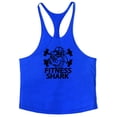 thumbnail image 3 of Men's Bodybuilding Stringer Tank Tops Sun Protection Gym Fitness Workout T-Shirts Running Beach Swim Muscle Tee Summer Blue M, 3 of 3