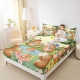 thumbnail image 4 of Erosebridal Kids Jungle Capybara Full Size Sheets, Rustic Camping Bed Sheets, 4-Piece, 4 of 5