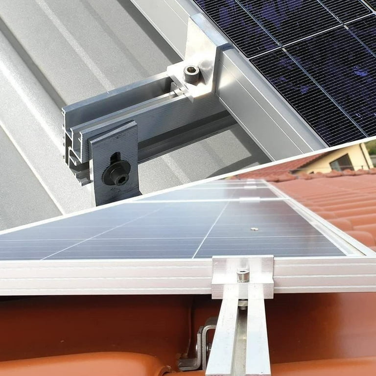 Pack of 4 Solar Panel Bracket End Clamp 30 mm Black, PV Pack of 4 Solar Panel Bracket End Clamp 30 mm Black, PV