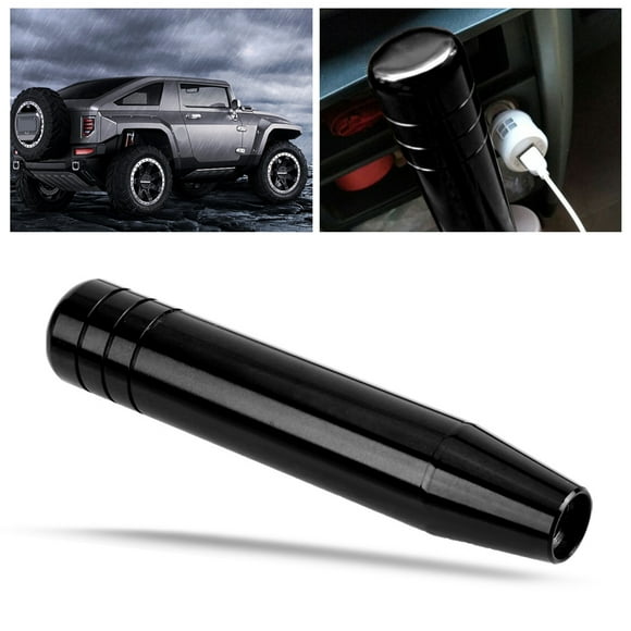 Car Gear Stick, Universal Gear Shift Knob Aluminum Alloy Long Gear Shifter Lever Handle Replacement, 7.1in