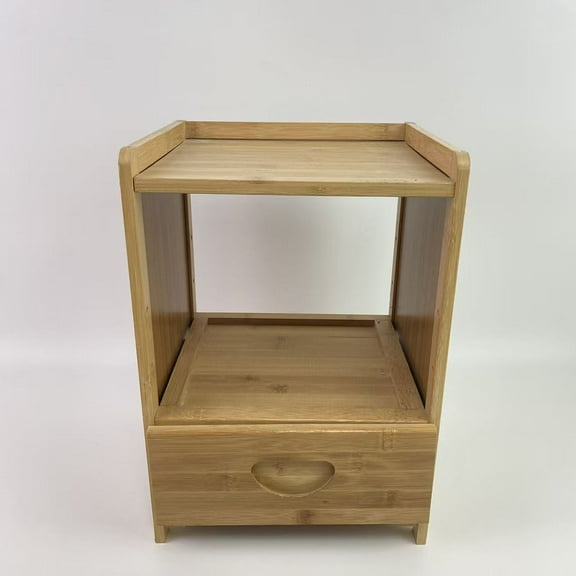 VIPNOW Nightstands,Nightstand End Table Side Table with Drawer and Storage Shelf Bamboo Night Stand Modern Bedside Table for Bedroom, Living Room, Sofa Couch, Hall, Easy Assembly