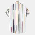 thumbnail image 2 of Eashery Button Up Shirt Men Hawaiian Shirt for Men, Men's Short Sleeve Button Down Vintage Bowling Shirts Hawaiian Casual Printed Beach Shirt Tops White Medium, 2 of 4
