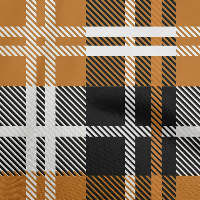 oneOone Silk Tabby Brown Fabric Tartan Craft Projects Decor Fabric Printed By The Yard 42 Inch Wide