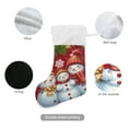 thumbnail image 4 of Ryvnso Christmas Stockings Christmas Snowman Bell Snowflake 17.7" Large Stocking Decoration 1 Pack, 4 of 7