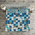 thumbnail image 3 of Ambesonne Abstract Quilted Bedspread Set 3 Pcs, Pastel Mosaic Pattern, Queen Size, Multicolor, 3 of 3