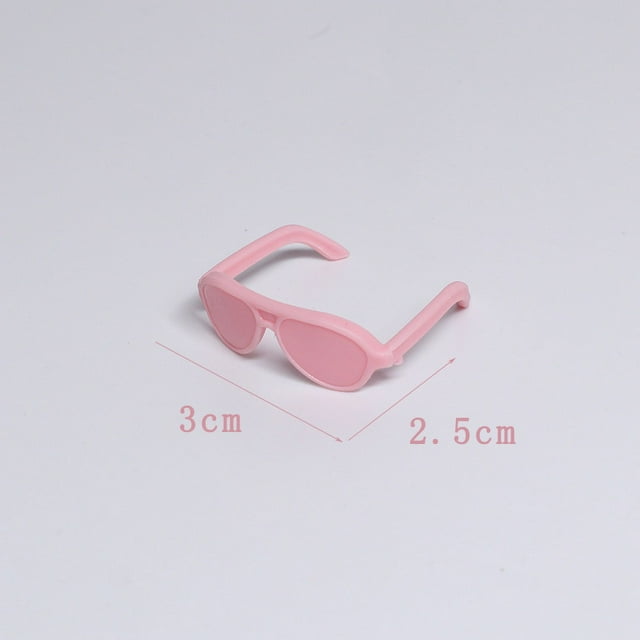 Gafas pequeñas para muñecas, accesorios de columpio a juego, marco de alambre de acero para gafas