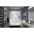 thumbnail image 2 of DreamLine Visions 36 in. D x 60 in. W x 76 3/4 in. H Sliding Shower Door in Brushed Nickel with Left Drain White Base, Backwalls, 2 of 17