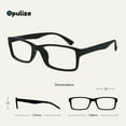 thumbnail image 5 of OPULIZE PEP Reading Glasses 6 Pack - Classic Everyday Rectangular Frame - Spring Hinges Scratch Resistant - Black Brown Blue Purple Gray - Mens Womens - RRRRRR92-112357 - +1.00, 5 of 6