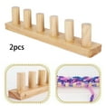 thumbnail image 6 of Dualoai Chunky Knitting Loom Gifts Beginners Yarn Craft Portable Wooden Blanket Loom 2 Piece, 6 of 9