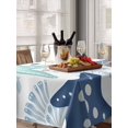 thumbnail image 6 of Teal Blue Brown Starfish Coastal Table Cloth, Summer Beach Nautical Coral Sea Waterproof Tablecloth for Rectangle Tables, Washable Fabric Table Cover for Restaurant Kitchen Dining Tables 60"x84", 6 of 6