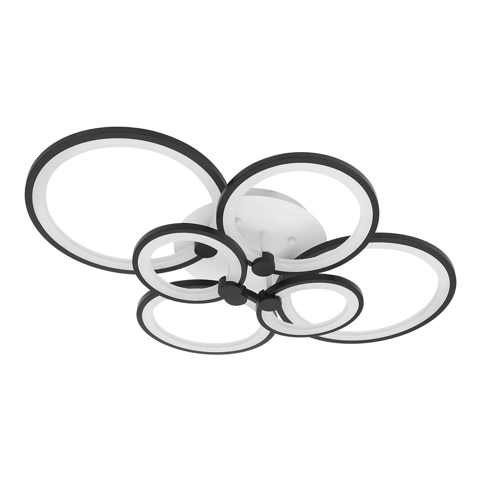 Modern 6-Light Ring Ceiling Lamp, 161.46-215.28ft² Coverage, 5%-100% Dimmable for Office/Hotel : Tools & Home Improvement