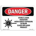thumbnail image 1 of SignMission OS-DS-A-1218-L-2455 12 x 18 Po Signe de Danger OSHA - Rayonnement Laser Visible Éviter, 1 of 1