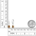 thumbnail image 2 of Gem Stone King 925 Sterling Silver Brown Tiger Eye and White Lab Grown Diamond Leverback Dangle Drop Earrings for Women (2.60 Cttw, Gemstone, Oval 8X6MM), 2 of 3