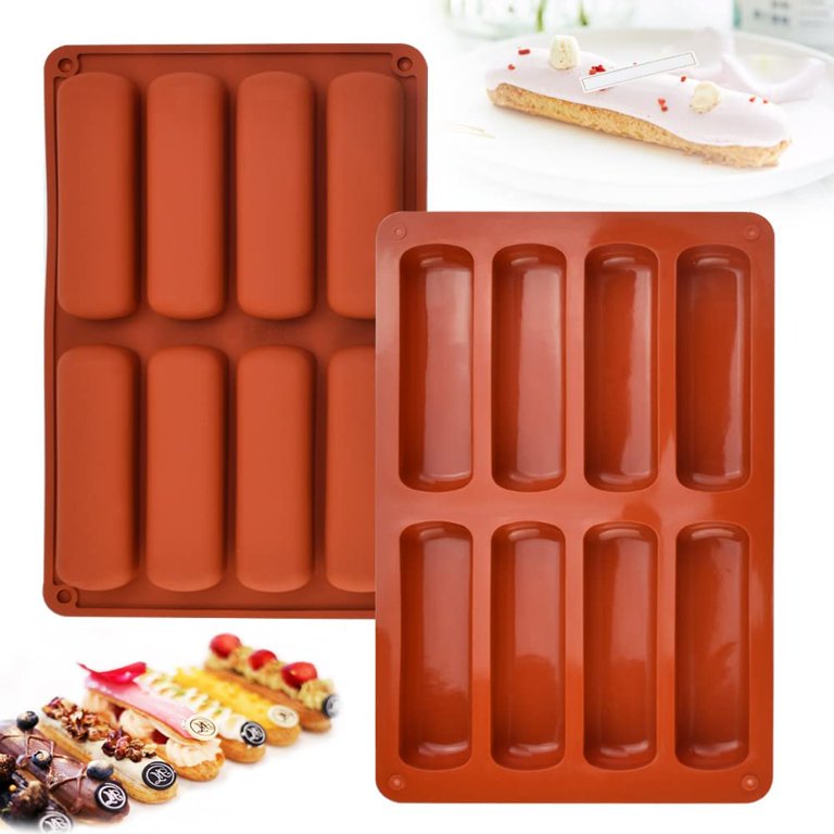 Silicone Cake Mold for Baking，8 Holes 3D Stone Round Shape Silicone Mousse  Cake Pop Form,Non-Stick Candy Chocolate Jelly Baking Mould Tray,Pastry