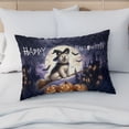 thumbnail image 4 of Happy Halloween Akita Witch Pumpkins Bats Quilt Pillowcase Inu Dog Lover Throw Pillow Cover Bed Home Decor - 13012, 4 of 5