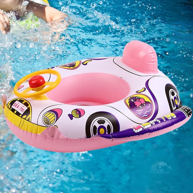Flotador de natación DYNWAVEMX para bebé Asiento Infantil Barco Con Volante Estilo C