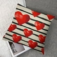 thumbnail image 7 of BANET Set of 2 Black Watercolor Stripes Red Love Hearts Decor Throw Pillows Spring Holiday Outdoor Cushion Cases for Couch Bed Decorations 12x12in, 7 of 7