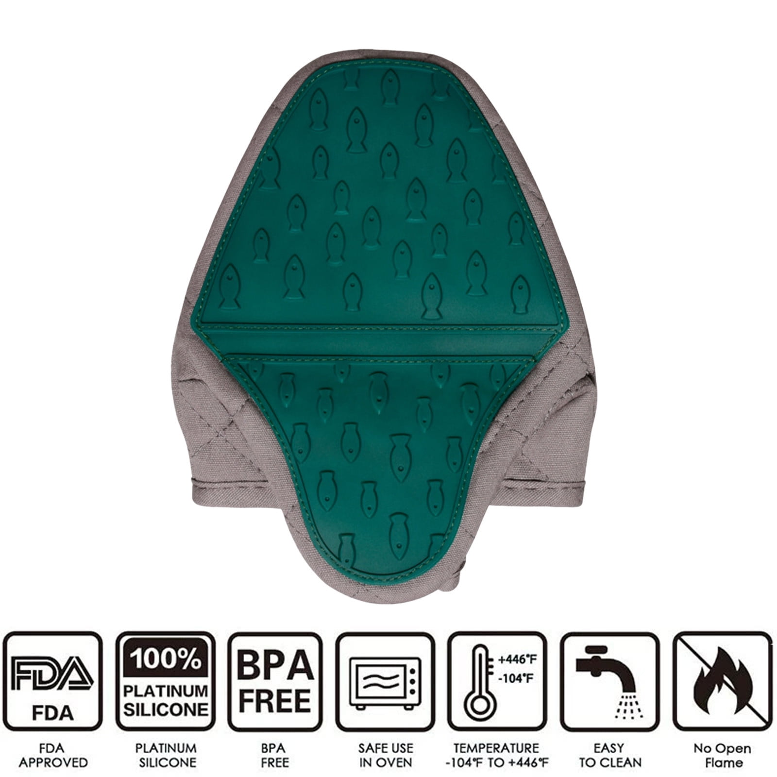 Gants De Four En Silicone Extra-longs - Résistance 300°C - Antidérapants - Lavables - Paire