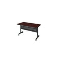 thumbnail image 2 of Regency Kobe 48 x 24 in. Flip-Top Training Nesting Table w/ Modesty Panel- Mahogany & 2 Knight Mesh Chairs, 2 of 5