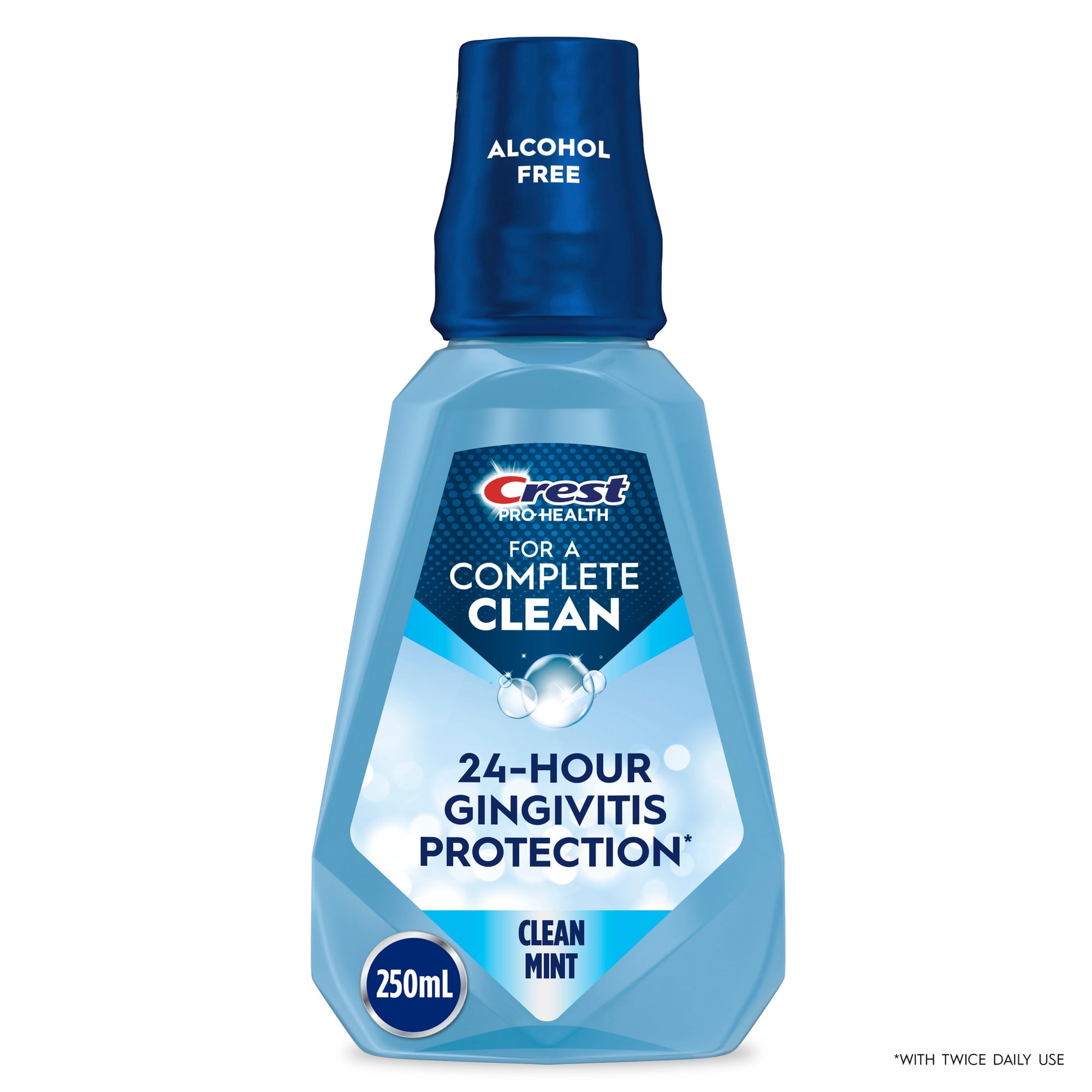 Crest Mouthwash Pro Health Complete Clean, Alcohol Free, Clean Mint, 250 mL (8.4 fl oz)