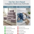 thumbnail image 5 of Casa Platino Bath Towels Set of 24 – 100% Cotton Ring-Spun, 2 Bath Sheets, 2 Gym, 2 Bath, 4 Fingertip, 6 Hand, 8 Washcloths, Absorbent, Luxury Softness for Daily Living – Platinum, 5 of 9