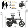 thumbnail image 5 of Aairsk RS5 Black Electric Bike, 500W Motor, 48V 15AH Battery, Dual Suspension, 14" Tires, Perfect for Adventure, 5 of 8