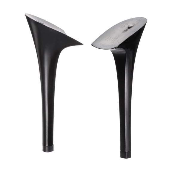 Uxcell 1pair Heel Repair Replacement 1.77"x5.12" High Stiletto Heel DIY for Women Shoe, Black