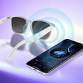 thumbnail image 4 of Smart Glasses With Wireless Earbuds, Anti Blue Light, Bluetooth, Lightweight, For Men And Women,White, 4 of 6