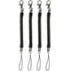 thumbnail image 4 of 10 llaveros de cuerda de resorte negro con resorte elástico en espiral con correa para llavero de teléfono móvil con gancho de seguridad y llavero retráctil con cierre de langosta de metal (bl, 4 of 5