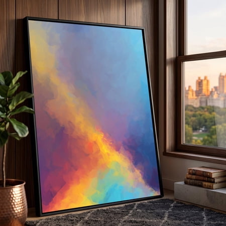 Vibrant Abstract Art Art Modern Multicolor Wall