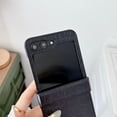 thumbnail image 5 of ELEHOLD Leather Case for Samsung Galaxy Z Flip 6, Crocodile Pattern soft TPU Slim Thin Shockproof Case with Hinge Protection,Black, 5 of 7
