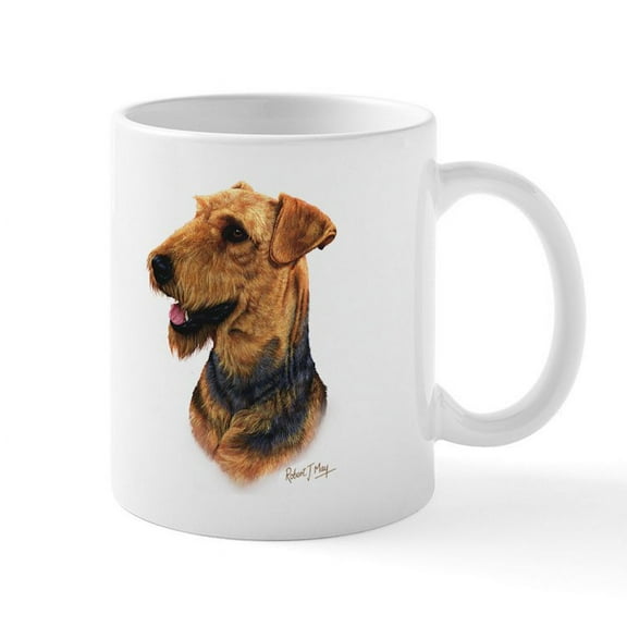 CafePress - Airedale Terrier Mug - 11 oz Ceramic Mug - Novelty Coffee Tea Cup